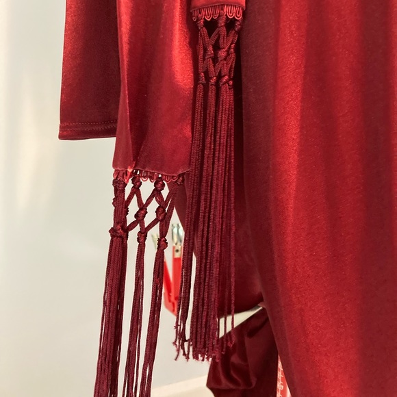 Altuzarra for Target burgundy satin tulip-skirt dress - Picture 8 of 8